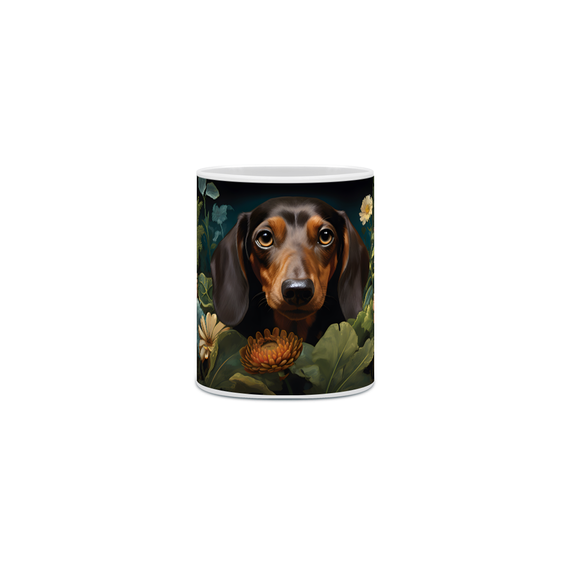 Caneca Dachshund(Salsicha) com Arte Digital - #Autenticidade 0024