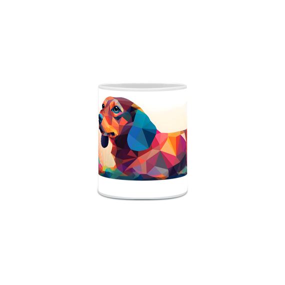 Caneca Dachshund(Salsicha) com Arte Digital - #Autenticidade 0006