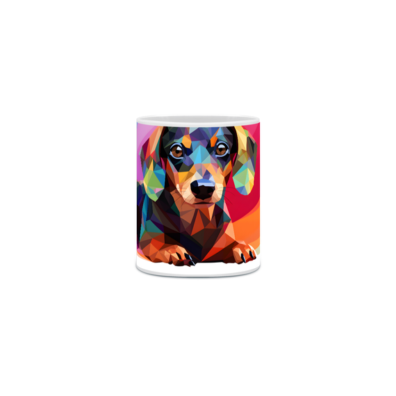 Caneca Dachshund(Salsicha) com Arte Digital - #Autenticidade 0007