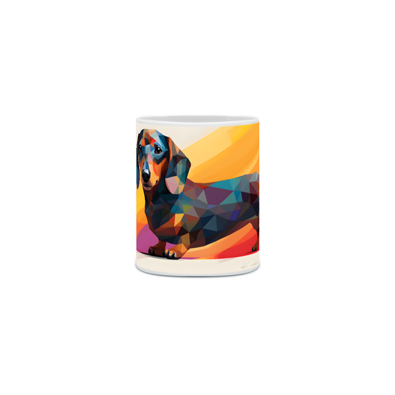 Caneca Dachshund(Salsicha) com Arte Digital - #Autenticidade 0008