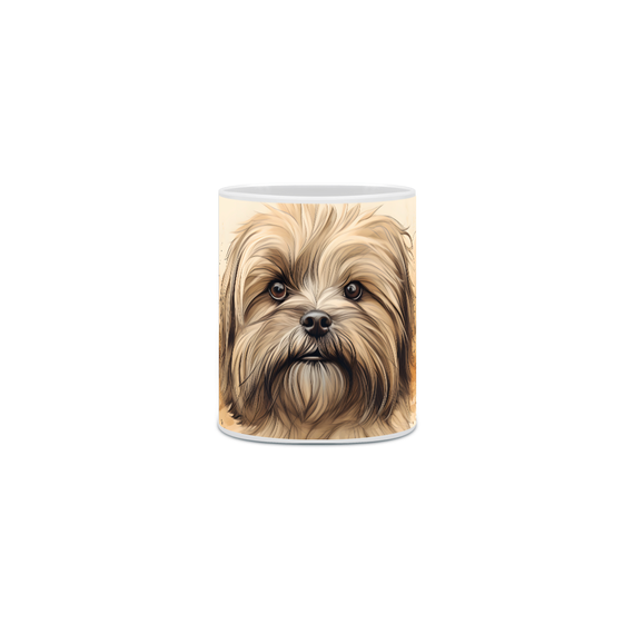 Caneca Lhasa Apso com Arte Digital - #Autenticidade 0008