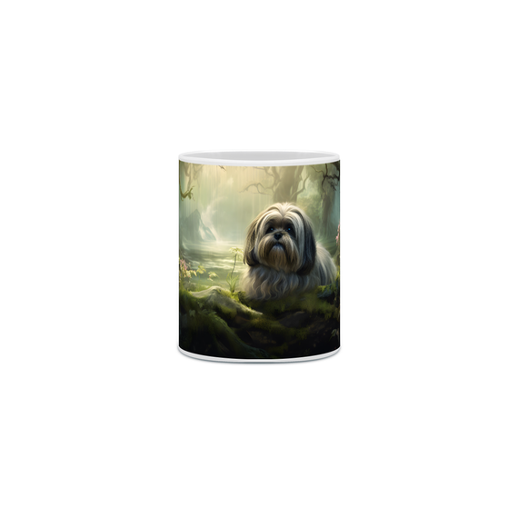 Caneca Lhasa Apso com Arte Digital - #Autenticidade 0017