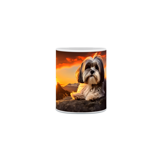 Caneca Lhasa Apso com Arte Digital - #Autenticidade 0019