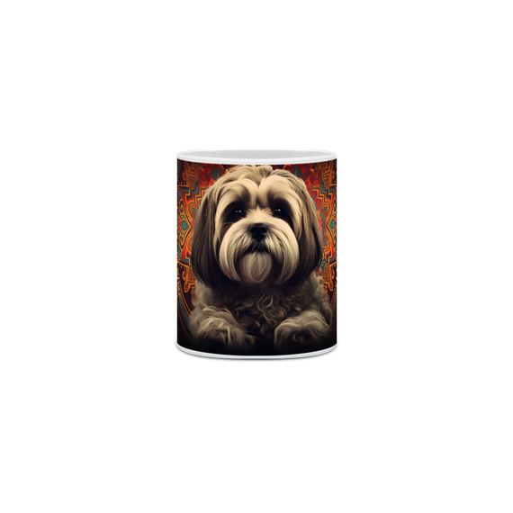 Caneca Lhasa Apso com Arte Digital - #Autenticidade 0012