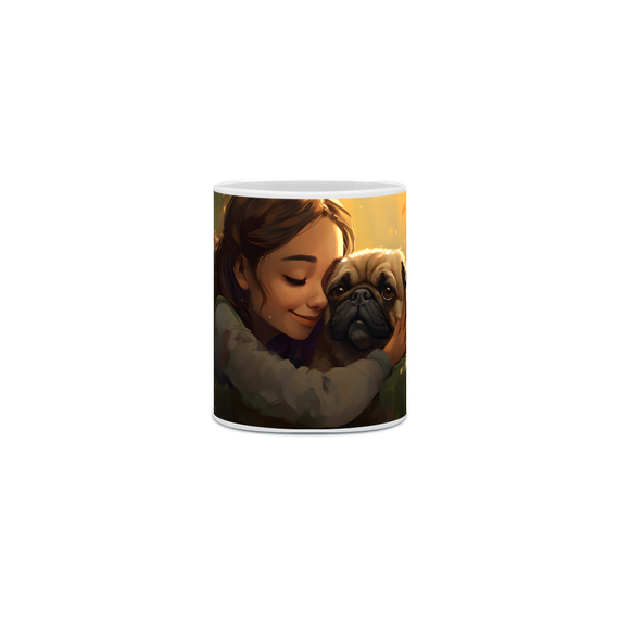 Caneca Pug com Arte Digital - #Autenticidade 0002