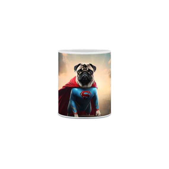 Caneca Pug com Arte Digital - #Autenticidade 0012