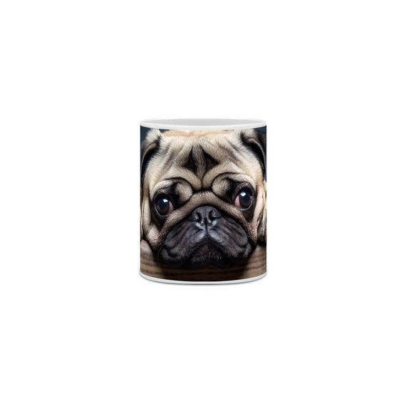 Caneca Pug com Arte Digital - #Autenticidade 0014