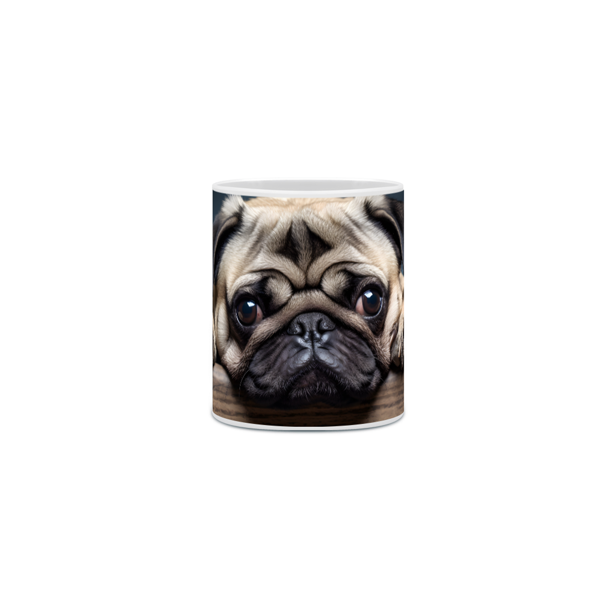 Nome do produto: Caneca Pug com Arte Digital - #Autenticidade 0014