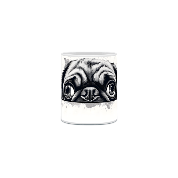 Caneca Pug com Arte Digital - #Autenticidade 0015