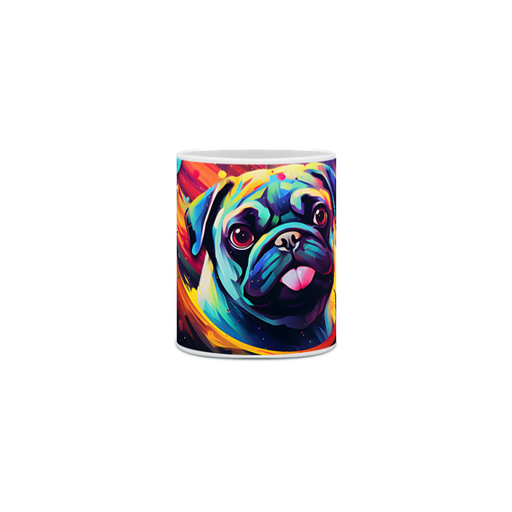 Caneca Pug com Arte Digital - #Autenticidade 0016