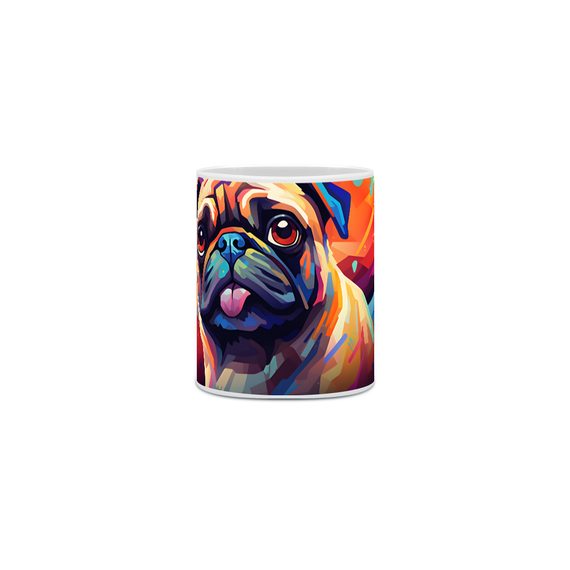 Caneca Pug com Arte Digital - #Autenticidade 0017