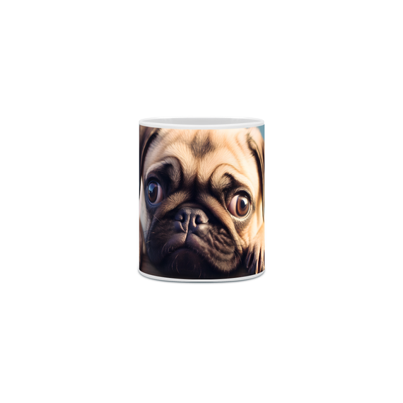 Caneca Pug com Arte Digital - #Autenticidade 0019