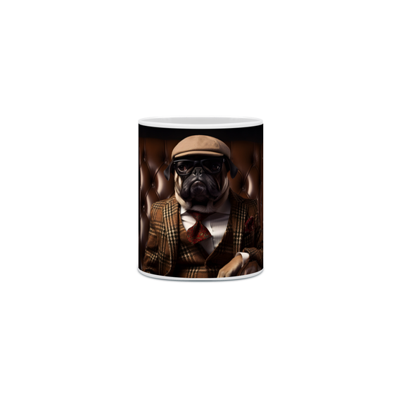 Caneca Pug com Arte Digital - #Autenticidade 0023