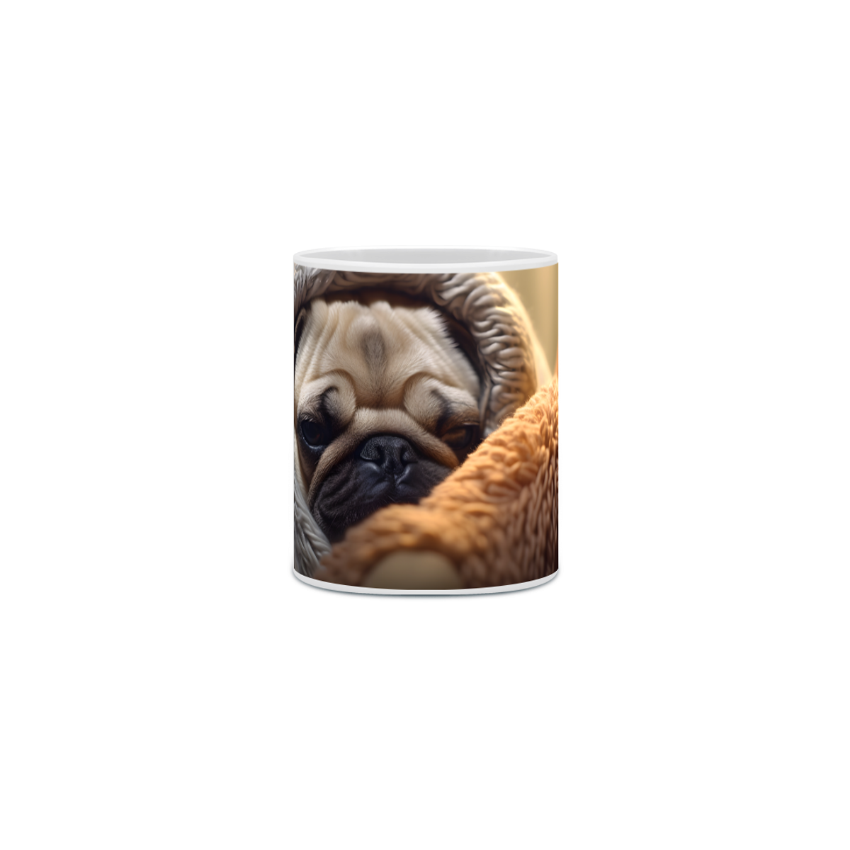 Nome do produto: Caneca Pug com Arte Digital - #Autenticidade 0005