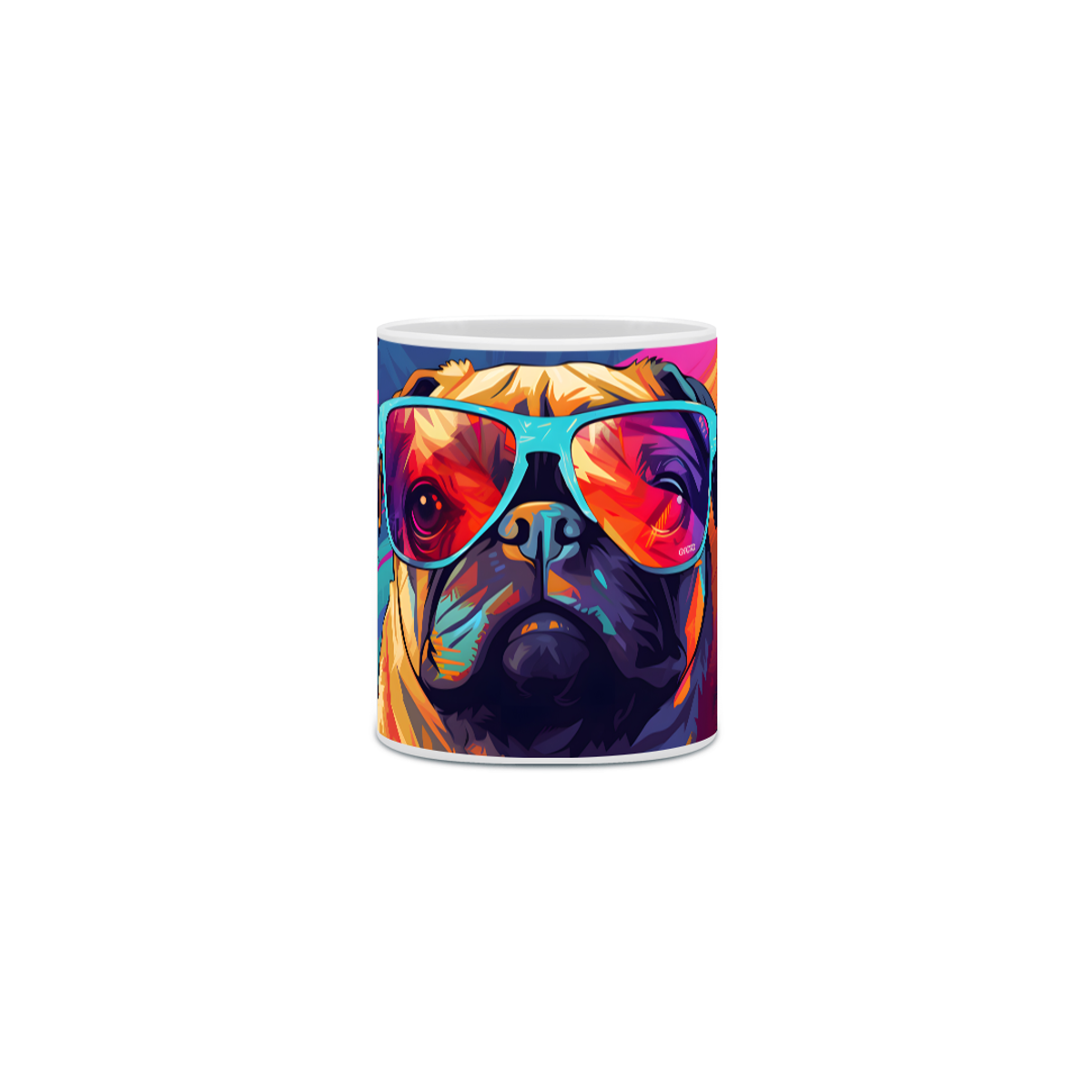 Nome do produto: Caneca Pug com Arte Digital - #Autenticidade 0006