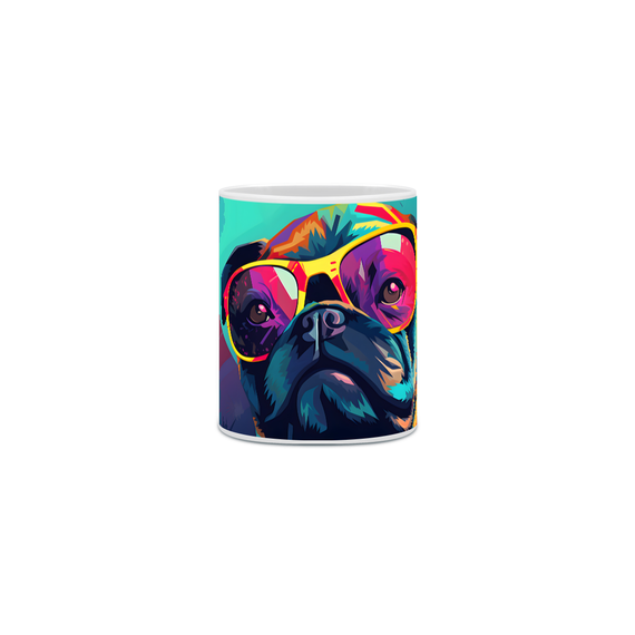 Caneca Pug com Arte Digital - #Autenticidade 0007