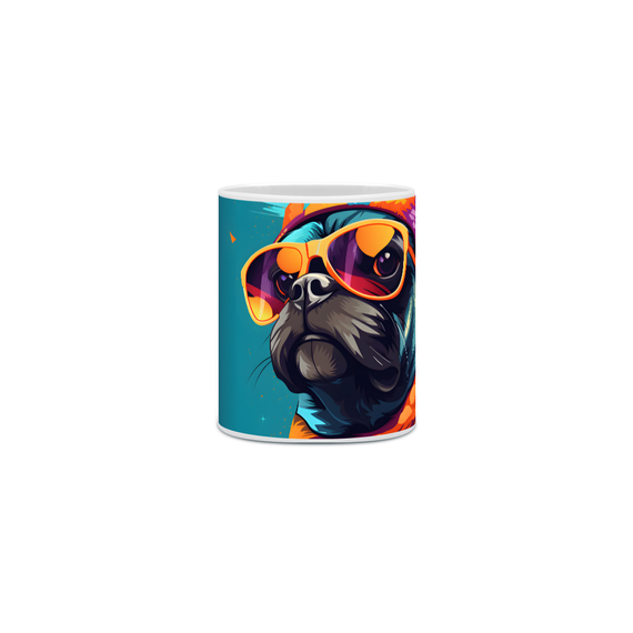 Caneca Pug com Arte Digital - #Autenticidade 0008