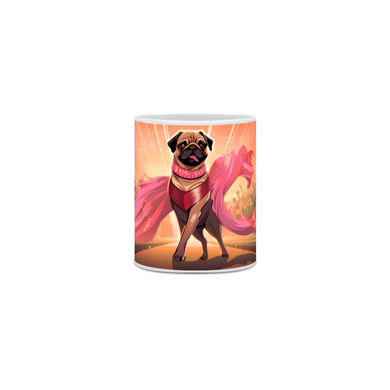 Caneca Pug com Arte Digital - #Autenticidade 0024