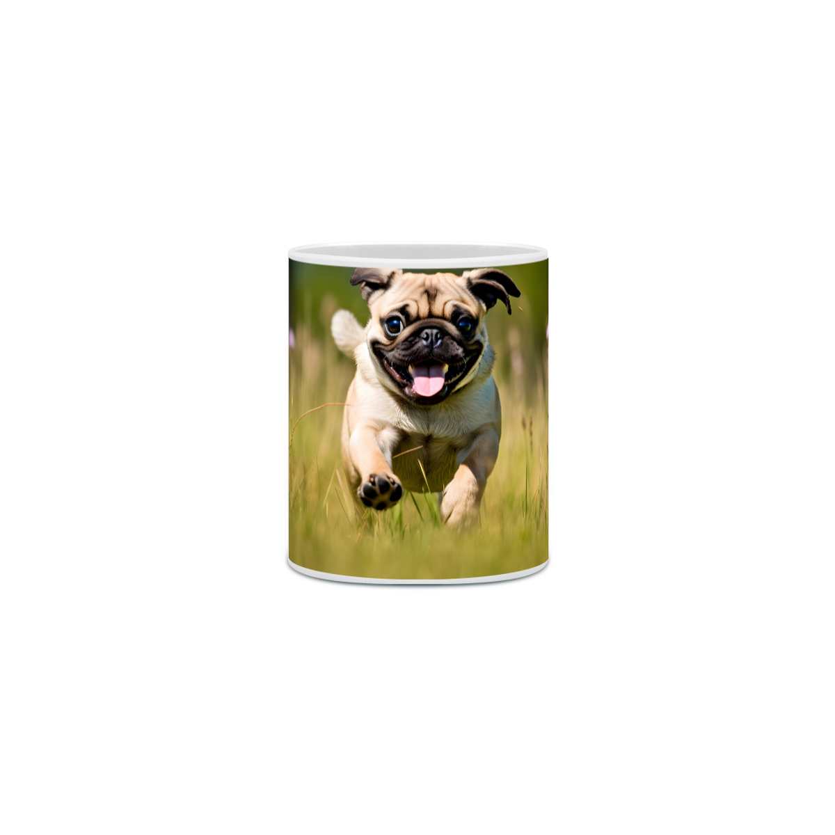 Nome do produto: Caneca Pug com Arte Digital - #Autenticidade 0025