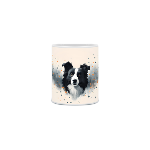 Caneca Border Collie com Arte Digital - #Autenticidade 0001