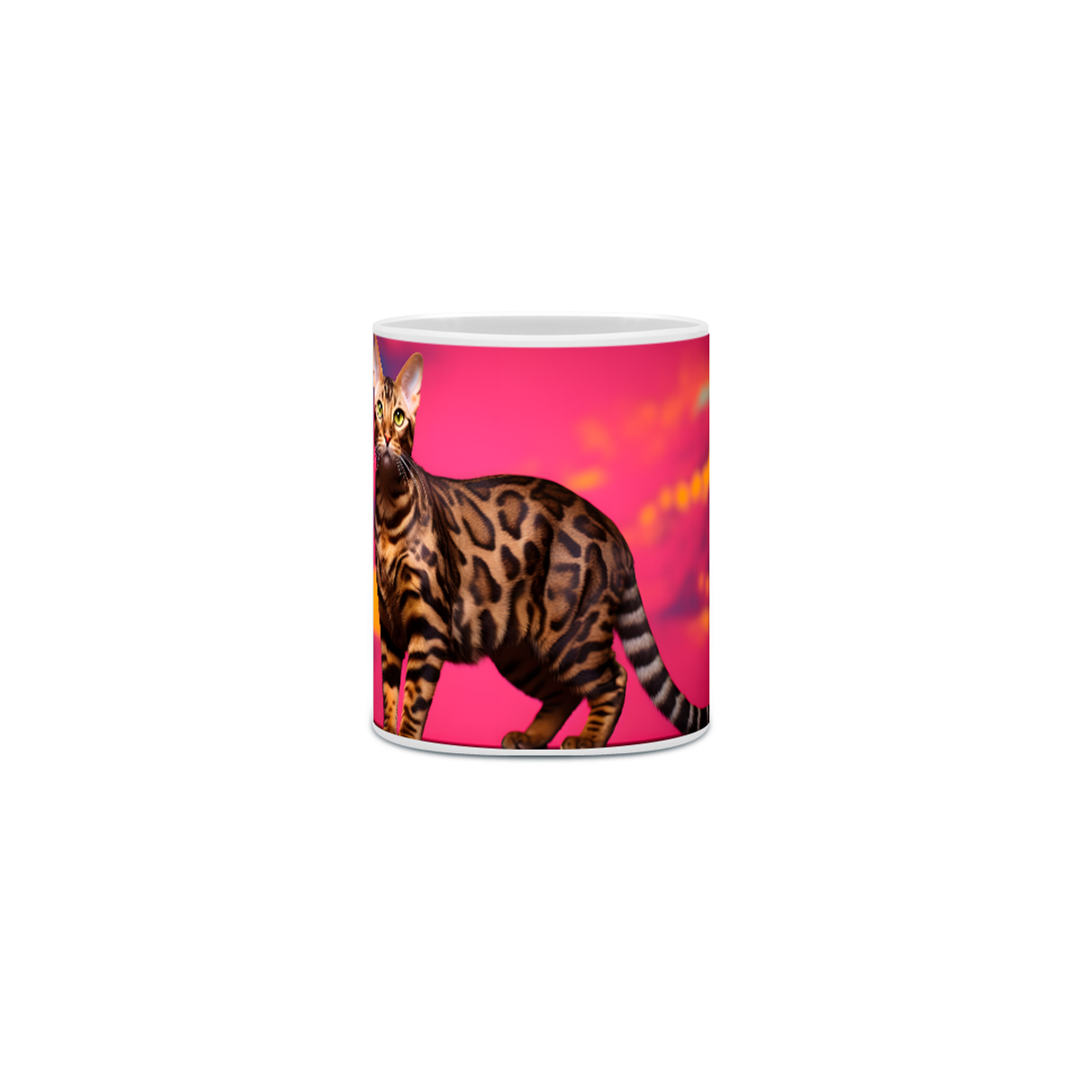 Nome do produto: Caneca Gato Bengal com Arte Digital - #Autenticidade 0002