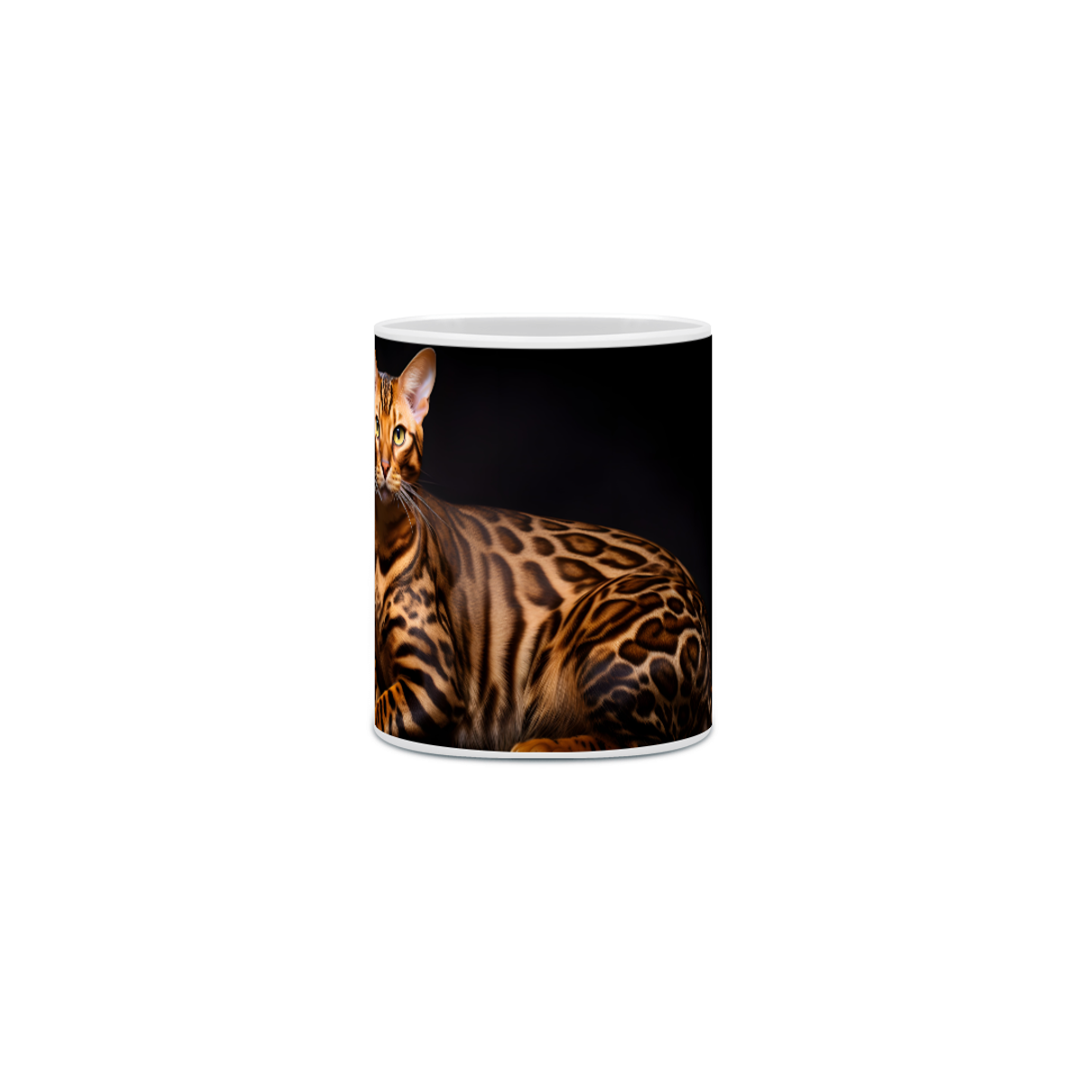 Nome do produto: Caneca Gato Bengal com Arte Digital - #Autenticidade 0003