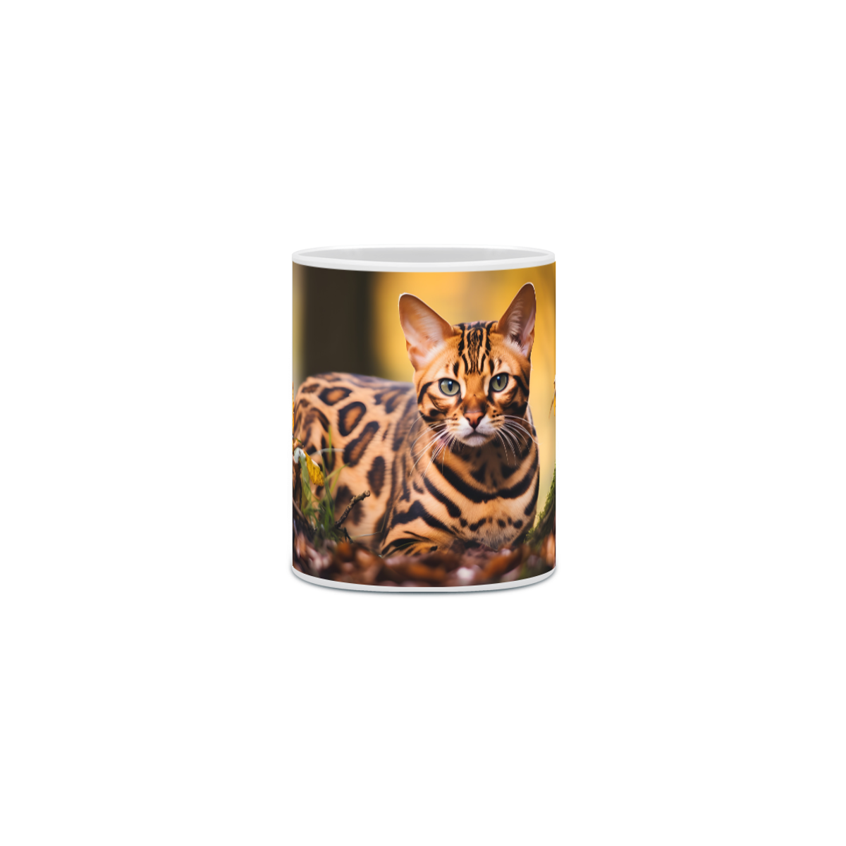 Nome do produto: Caneca Gato Bengal com Arte Digital - #Autenticidade 0008
