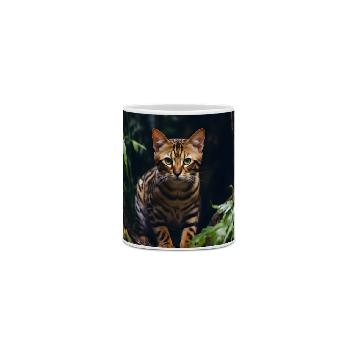 Nome do produto: Caneca Gato Bengal com Arte Digital - #Autenticidade 0010