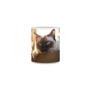 Caneca Gato Siamês com Arte Digital - #Autenticidade 0009