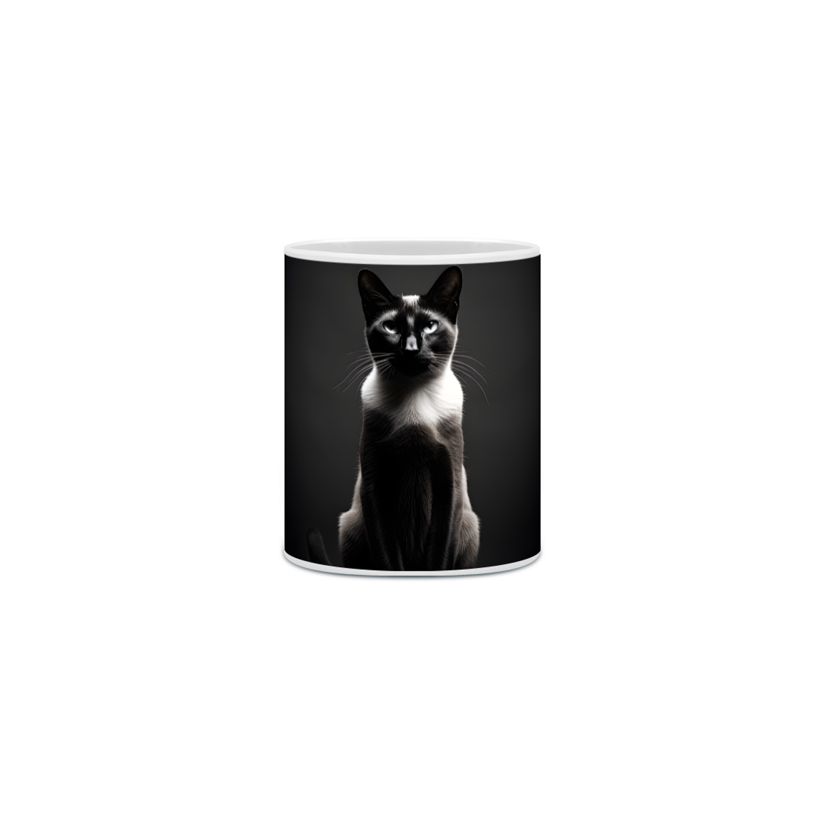 Nome do produto: Caneca Gato Siamês com Arte Digital - #Autenticidade 0010