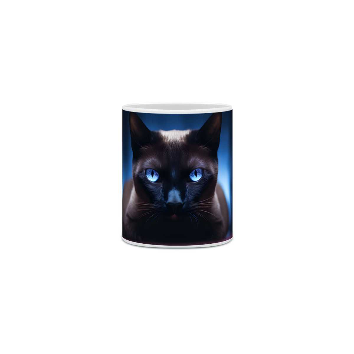 Nome do produto: Caneca Gato Siamês com Arte Digital - #Autenticidade 0013