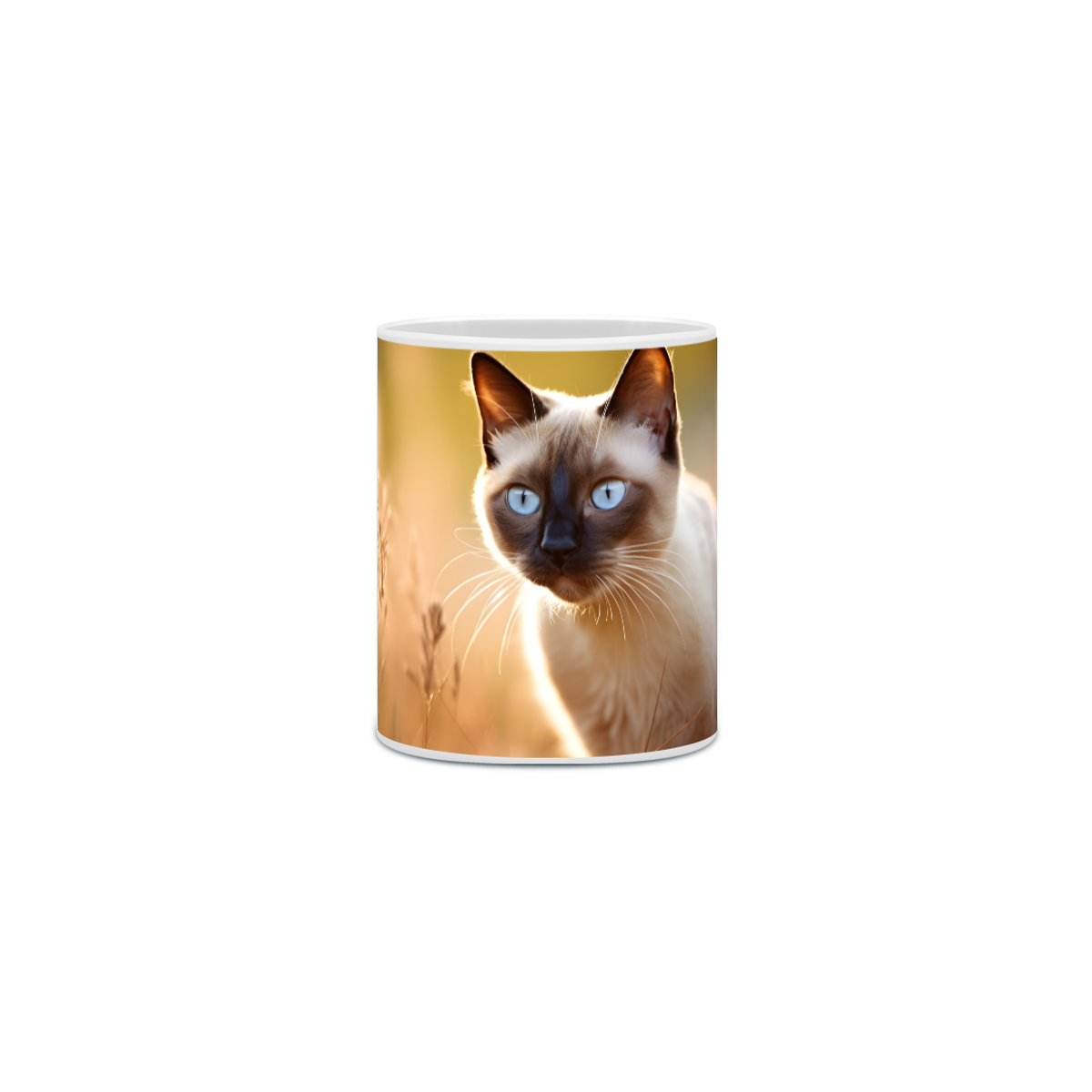 Nome do produto: Caneca Gato Siamês com Arte Digital - #Autenticidade 0020