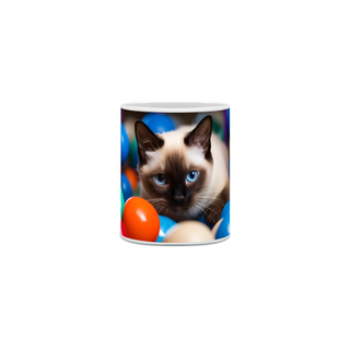 Nome do produtoCaneca Gato Siamês com Arte Digital - #Autenticidade 0002