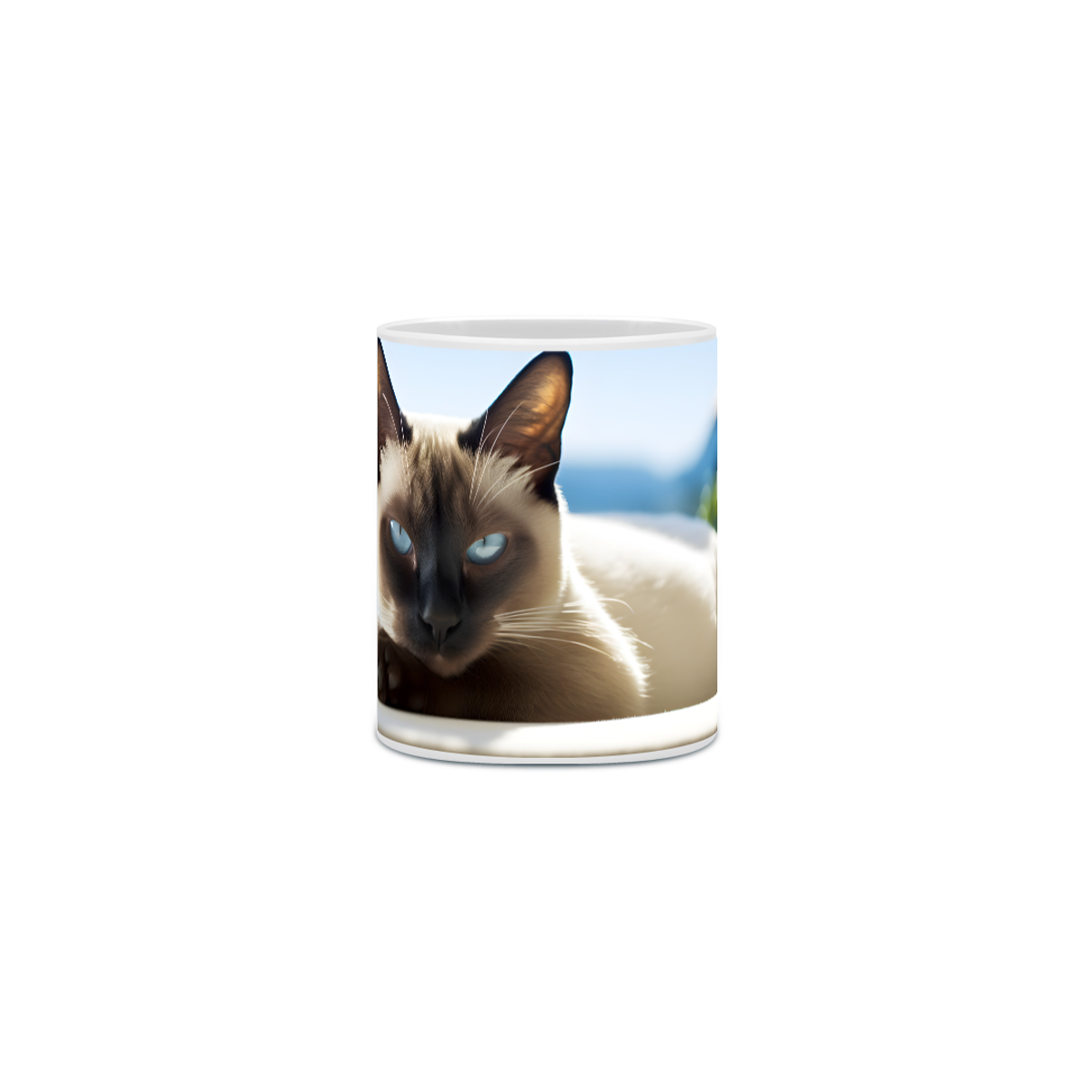 Nome do produto: Caneca Gato Siamês com Arte Digital - #Autenticidade 0003
