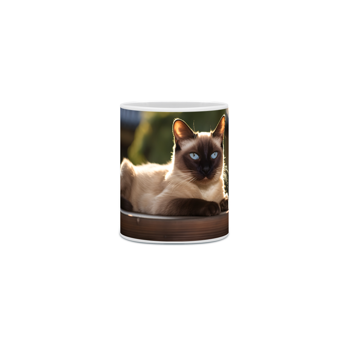 Nome do produto: Caneca Gato Siamês com Arte Digital - #Autenticidade 0008