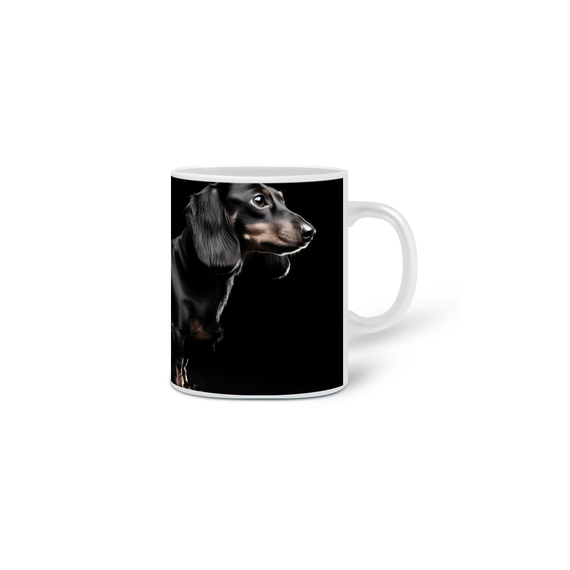 Caneca Dachshund(Salsicha) com Arte Digital - #Autenticidade 0017