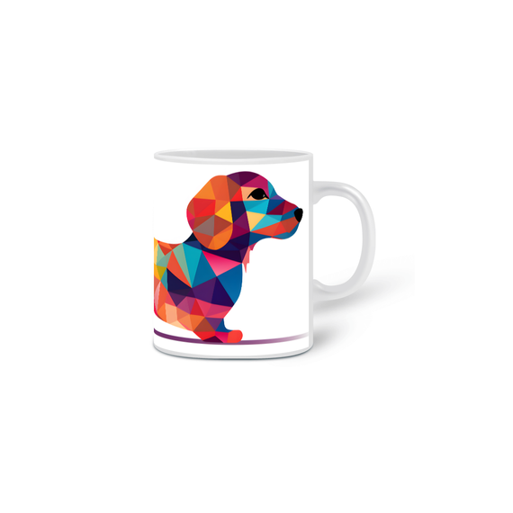 Caneca Dachshund(Salsicha) com Arte Digital - #Autenticidade 0004