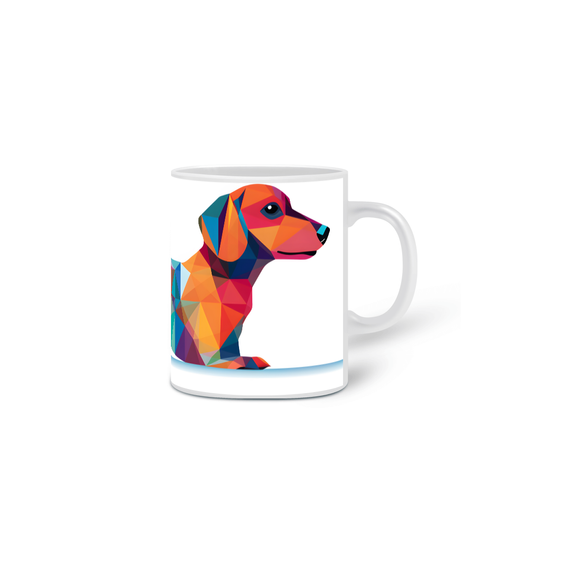 Caneca Dachshund(Salsicha) com Arte Digital - #Autenticidade 0011