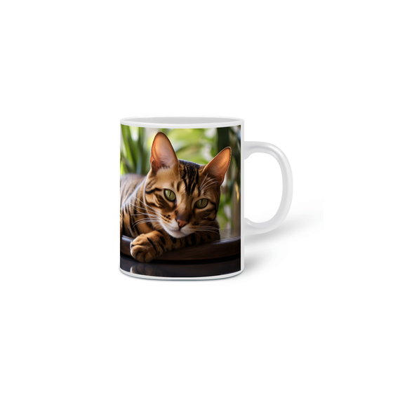 Caneca Gato Bengal com Arte Digital - #Autenticidade 0007