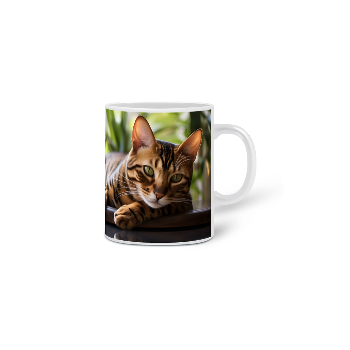 Nome do produto: Caneca Gato Bengal com Arte Digital - #Autenticidade 0007