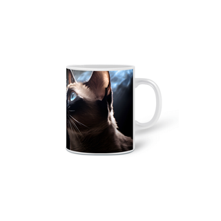 Nome do produtoCaneca Gato Siamês com Arte Digital - #Autenticidade 0011