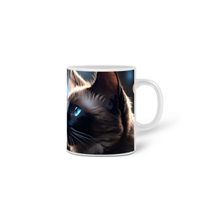 Nome do produtoCaneca Gato Siamês com Arte Digital - #Autenticidade 0012