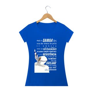 Nome do produtoBeija-Flor 2018: Mas o samba faz essa dor dentro do peito ir embora: Camiseta Babylong