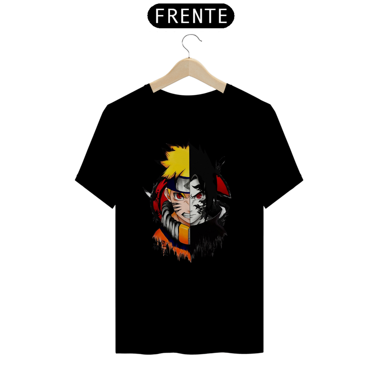 Nome do produto: Camiseta Naruto Vs Sasuke cores