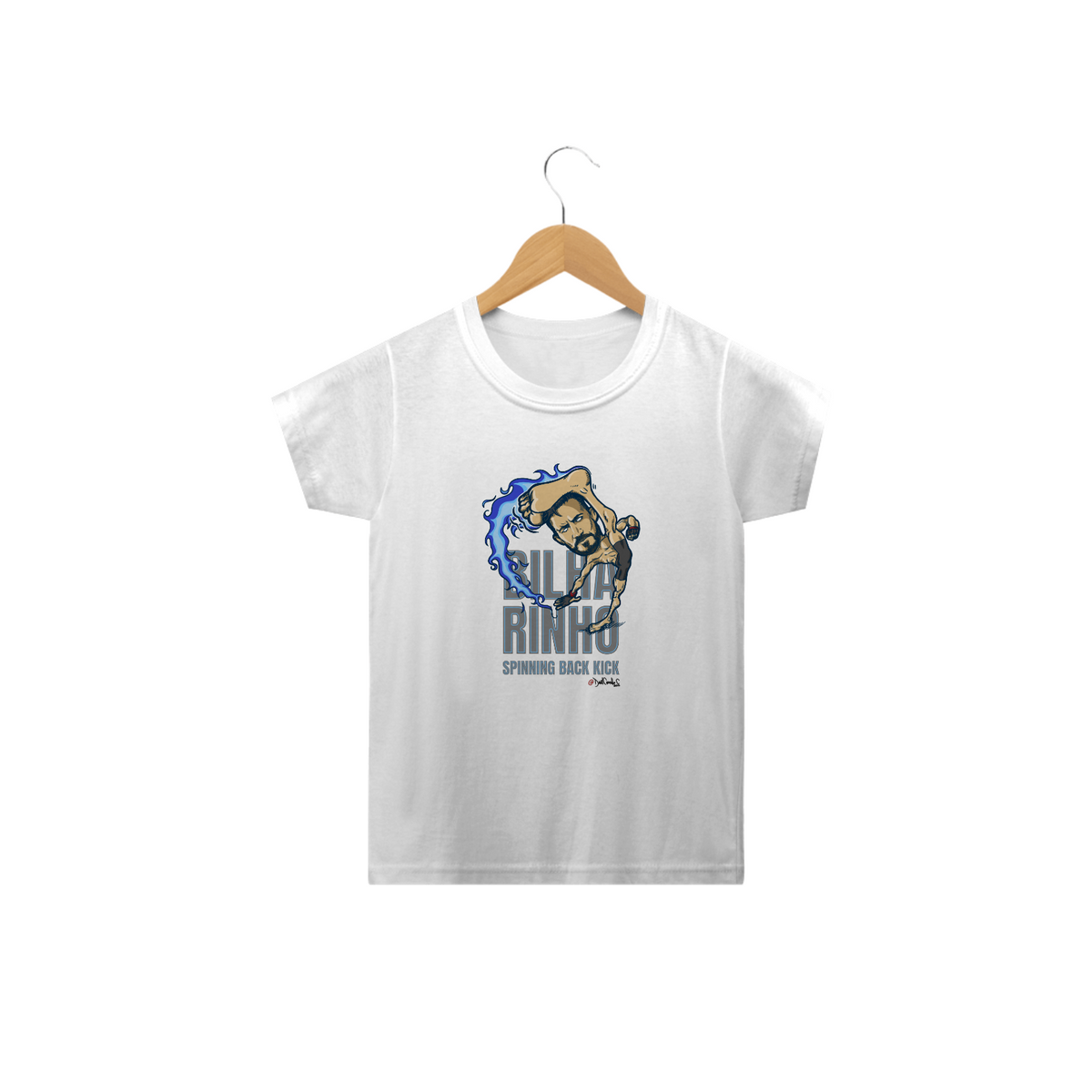 Nome do produto: SPINNING BACK KICK - Camiseta Infantil. - JONAS BILHARINHO