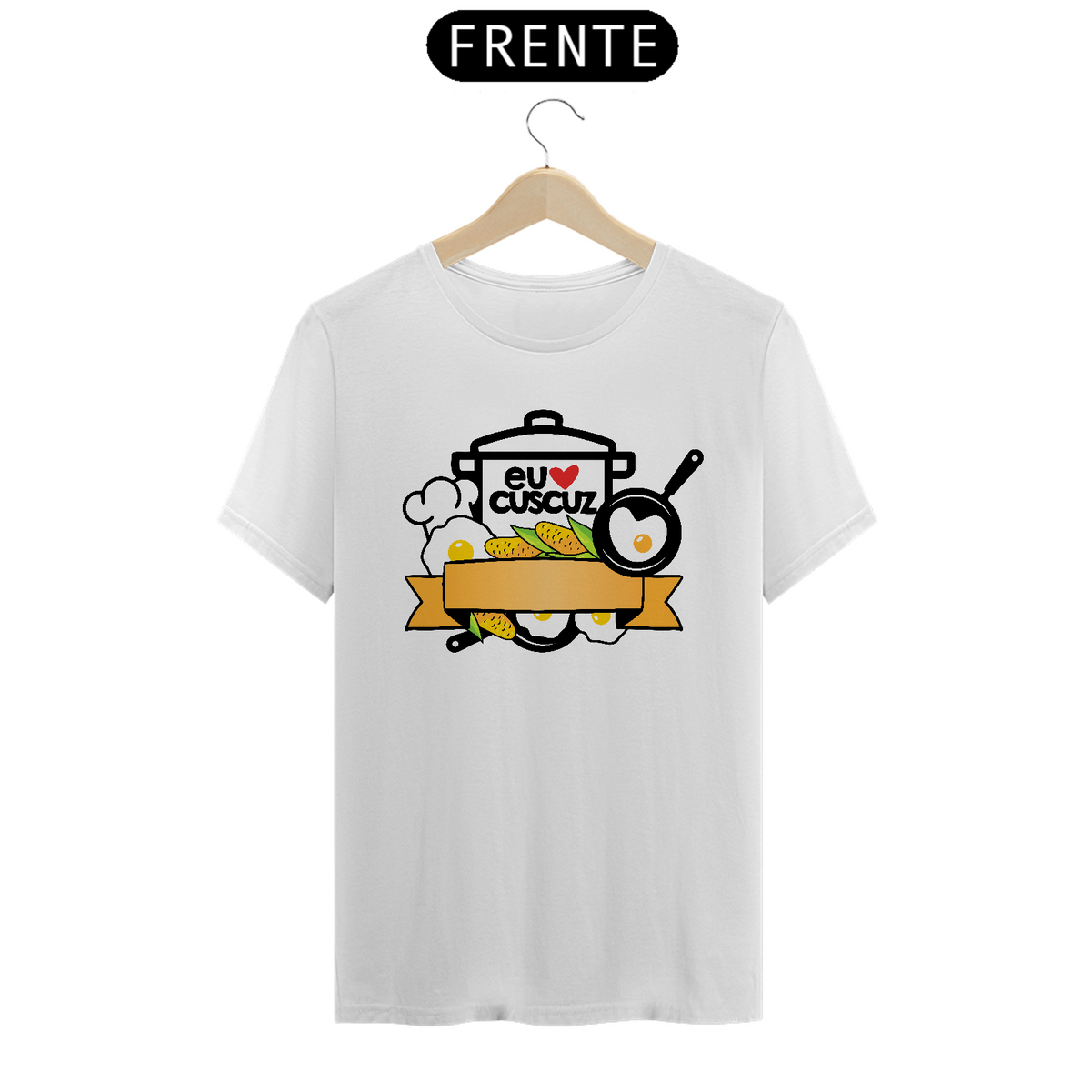 Nome do produto: T-Shirt Comida Eu amo cuscuz