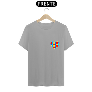 Nome do produtoCamiseta Coração autismo - frente - conheça entenda respeite inclua - costas