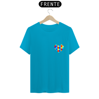 Nome do produtoCamiseta Coração autismo - frente - conheça entenda respeite inclua - costas