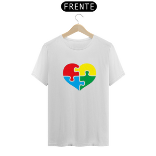 Nome do produtoCamiseta Adulto - Coração autismo tradicional - várias cores