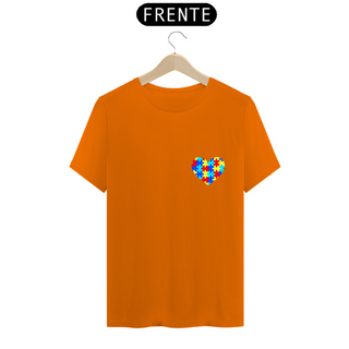 Nome do produtoCamiseta Coração autismo - frente - conheça entenda respeite inclua - costas